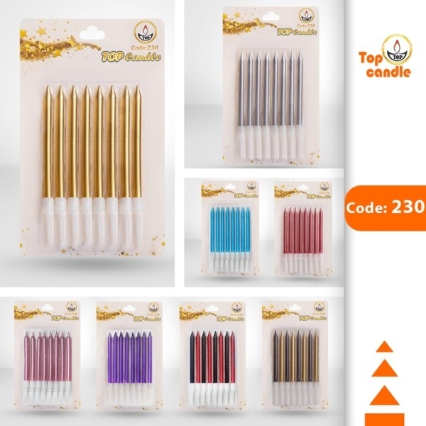 شمع متالیک تاپ کندل کد 230